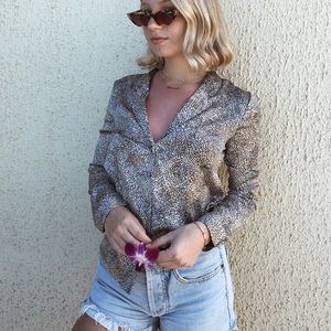 Amuse society animal print shirt